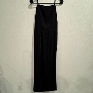 Peony Black Spaghetti Strap Maxi Dress Formal Evening Event Occasion M